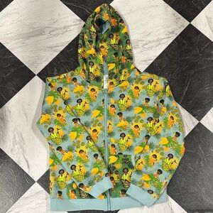 Disney Green and Yellow Floral Hoodie
